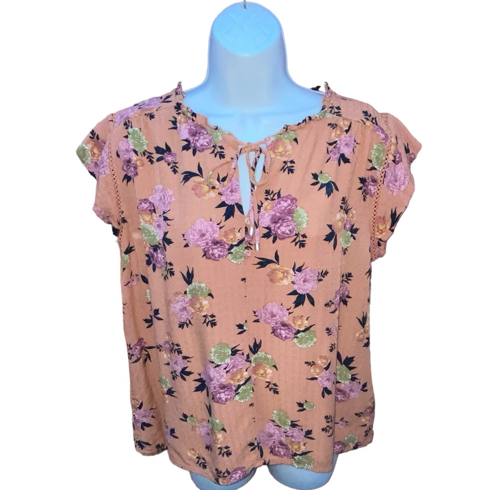 Buffalo David Bitton Floral Multi Color Viscose Top Blouse - Women’s Small - Picture 1 of 13